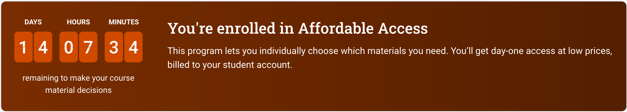 My Courses: Shopping for Materials Online Bookstore Support Powered