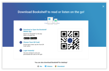 Dowload app through QR code from browser